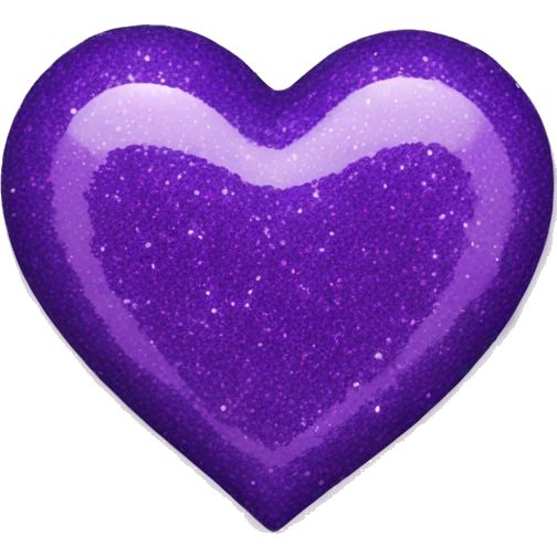 Purple glitter heart emoji
