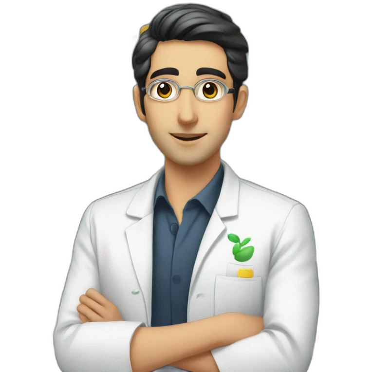 Siamak Badie pharmacist iranian young short hair emoji