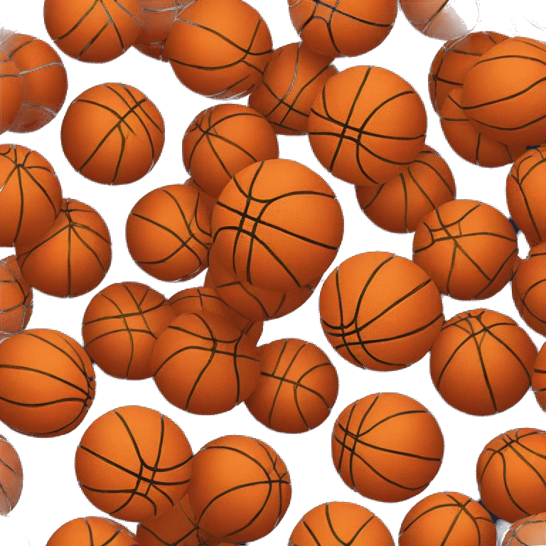 Basketball with a smile emoji