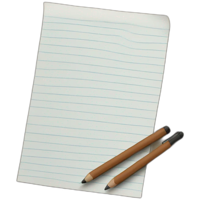 writing on a note pad emoji