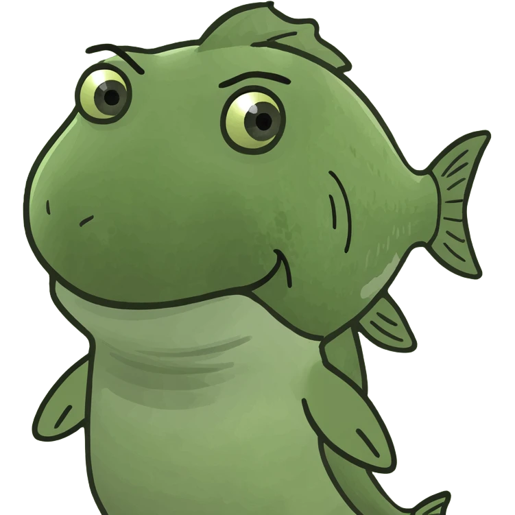 fish with arm floaties emoji