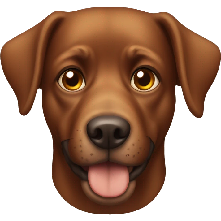 Brown dog with hazel eyes emoji