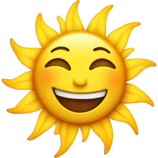 A happy sun emoji emoji