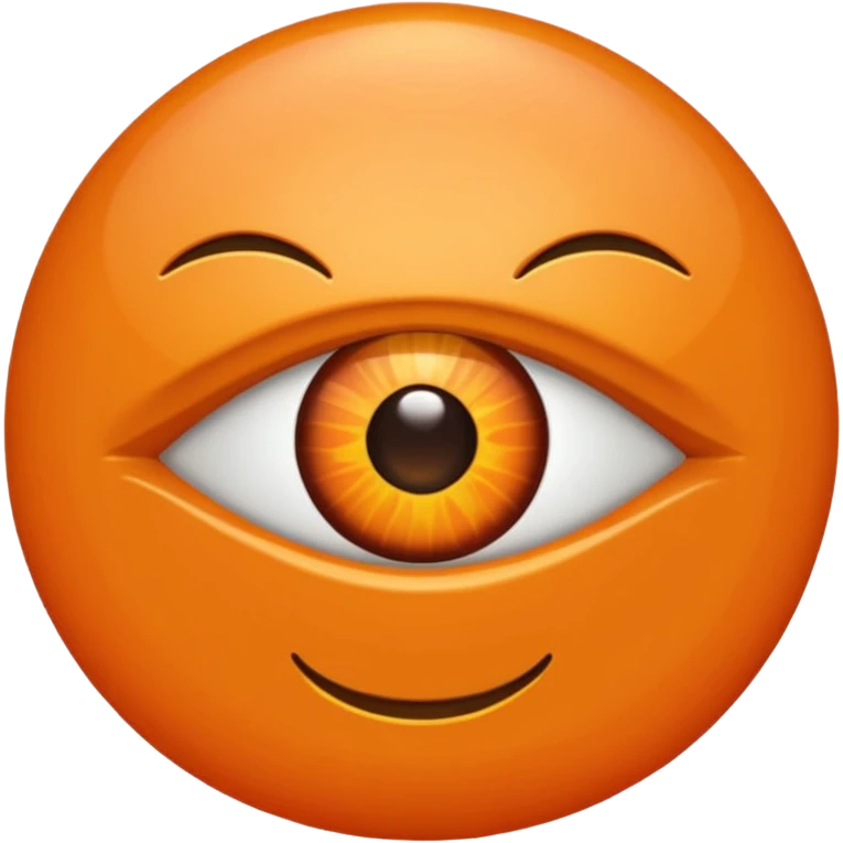 Ojo turco color naranja turco en color naranja emoji