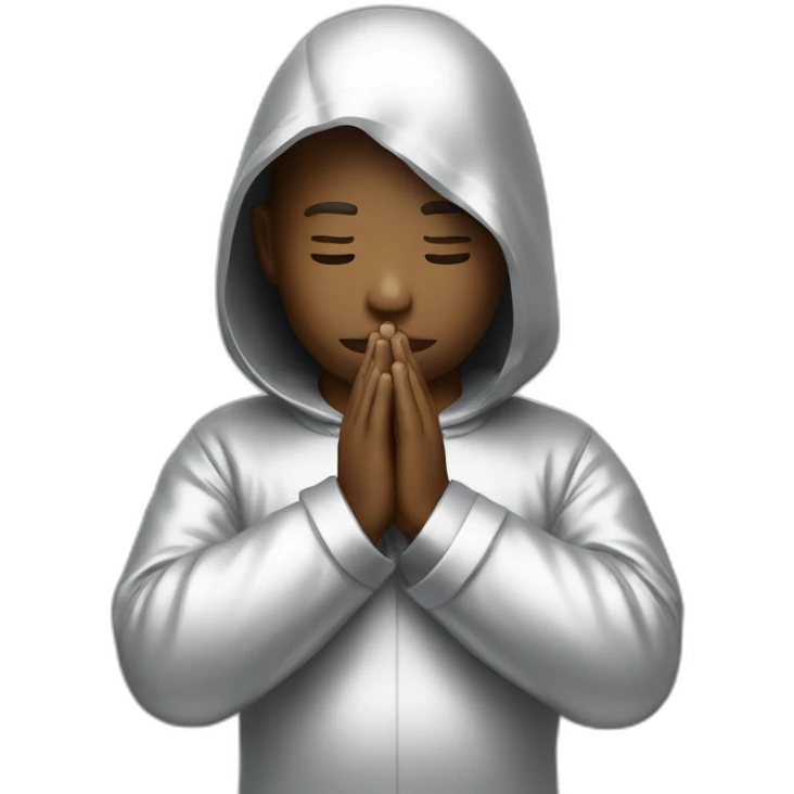praying chrome man emoji