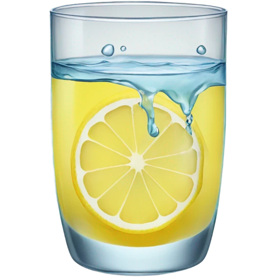 a glass of water with lemon emoji