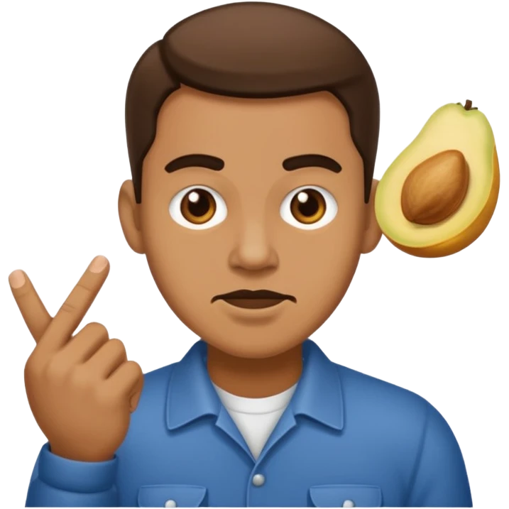 Man saying “Start diggin in yo butt twin”  emoji