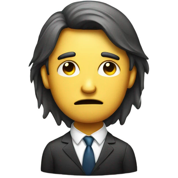 sad face businessman emoji