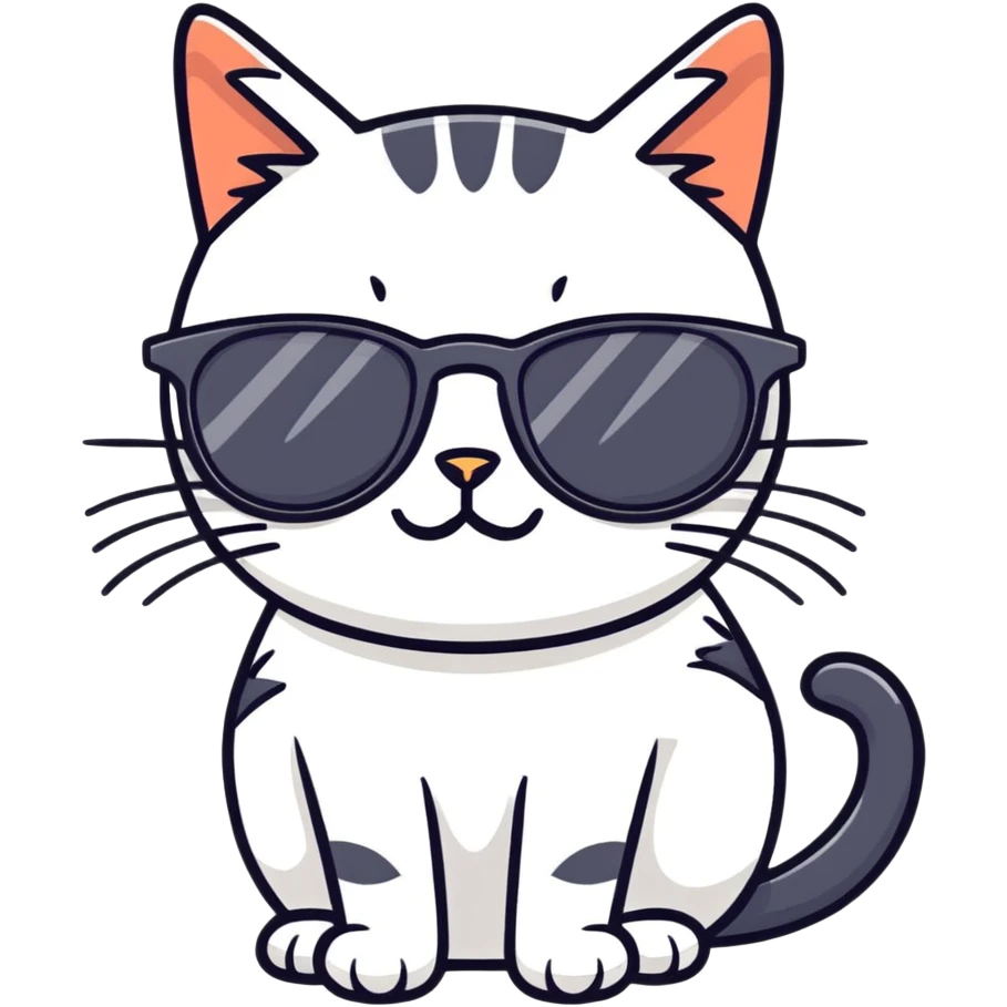 Cat with sunglasses emoji