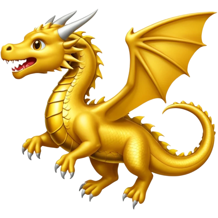 Dragón color dorado  emoji