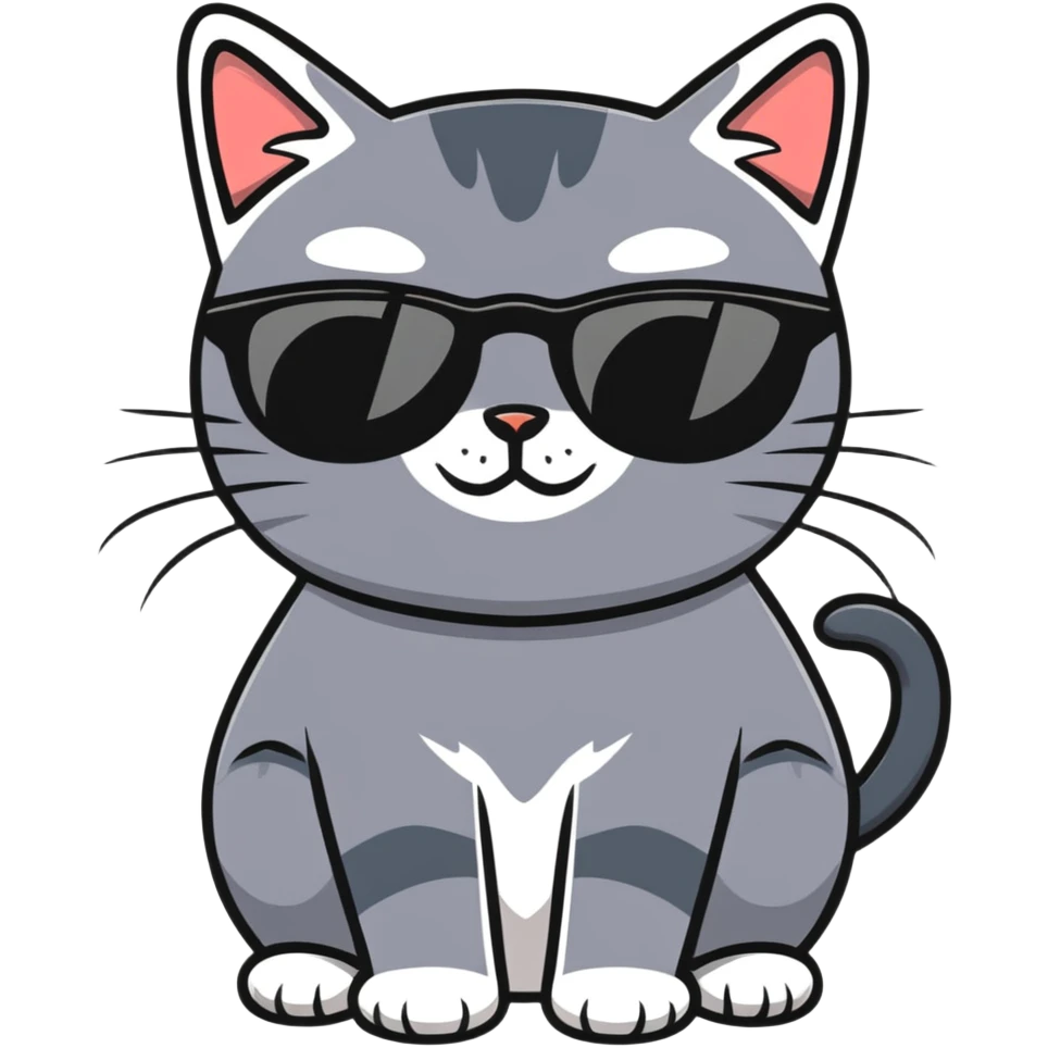 Cat with sunglasses emoji