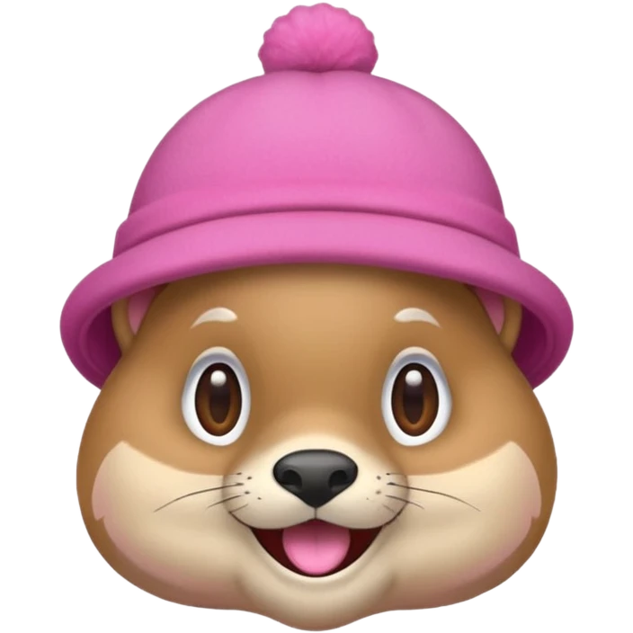 animal with pink hat emoji