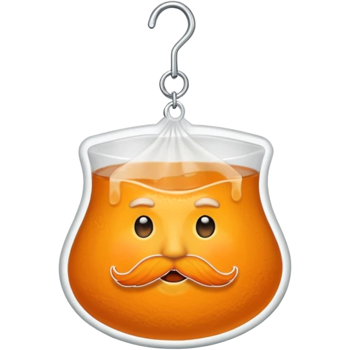 a teabag with orange beard emoji