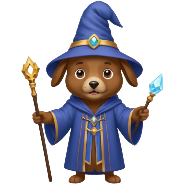 Dog wizard emoji
