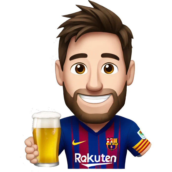 messi tomando cerveza emoji