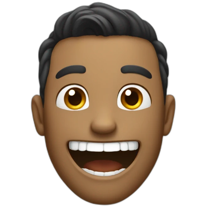GUY with goaty laughing emoji