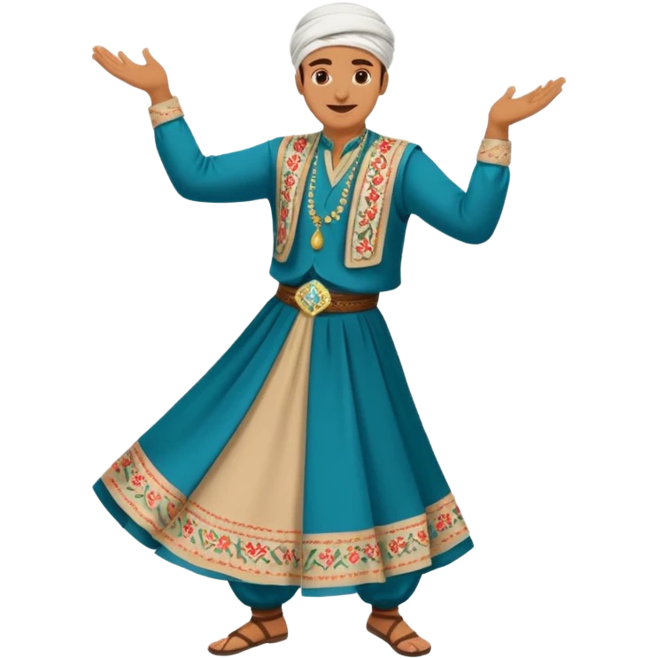 Zeybek oynayan emoji