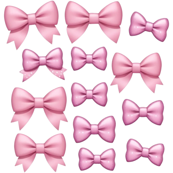 Cute coquette stickers bows, aesthetic girly stickers emoji