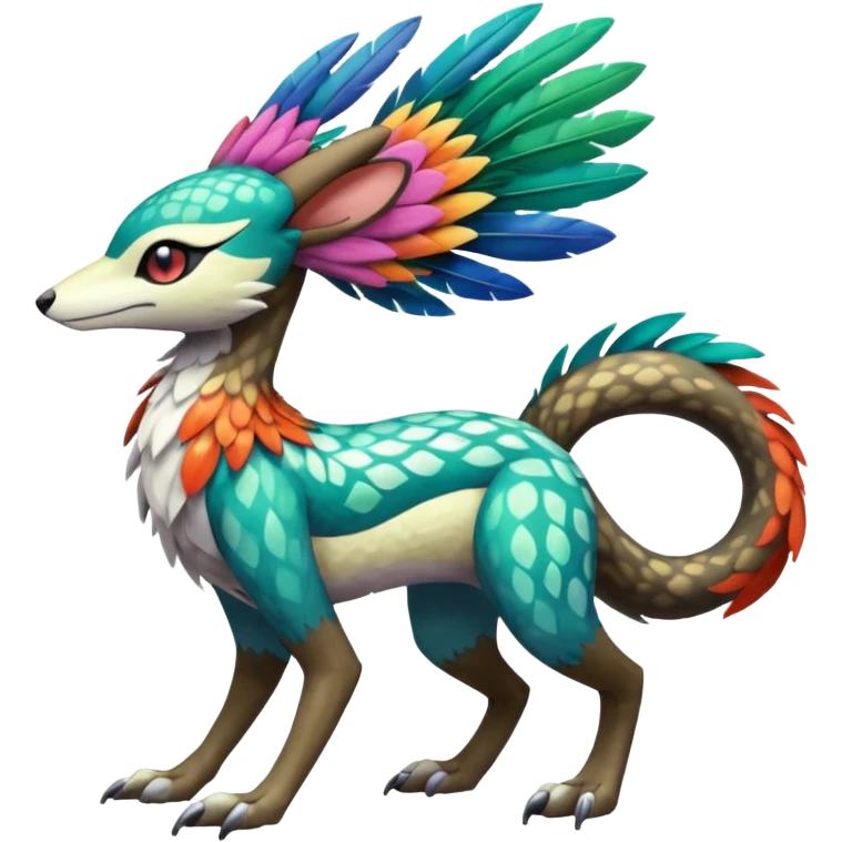Colorful Exotic Meloetta-Trico-Vernid-Sergal-Pokémon-Fakémon-creature emoji