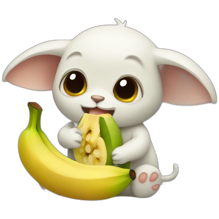 grogu eating a banana emoji