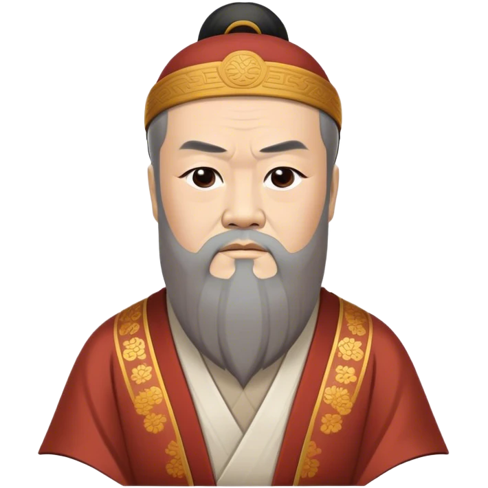 Cinematic Realistic Confucius Portrait Emoji, depicted as a wise ancient philosopher in traditional robes with a serene, contemplative expression, rendered with soft timeless textures and harmonious natural lighting that captures his enduring wisdom. emoji