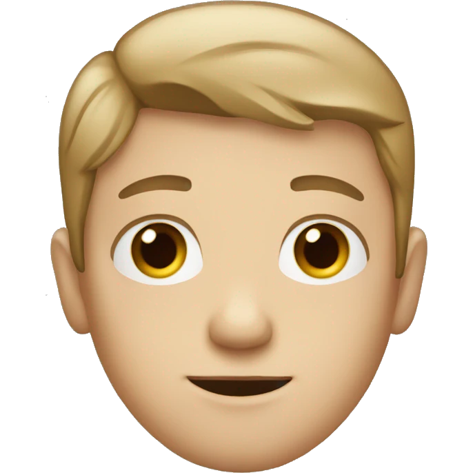 a white boy with brown eyes  emoji