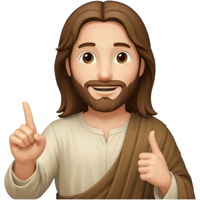jesus pointing toward you with finger emoji