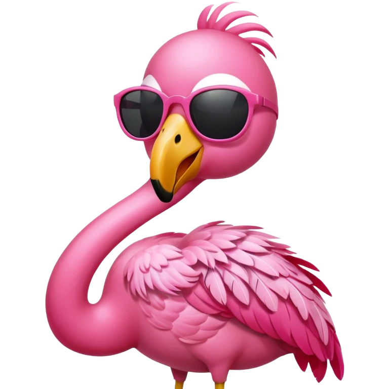 Flamingo with sunglasses  emoji