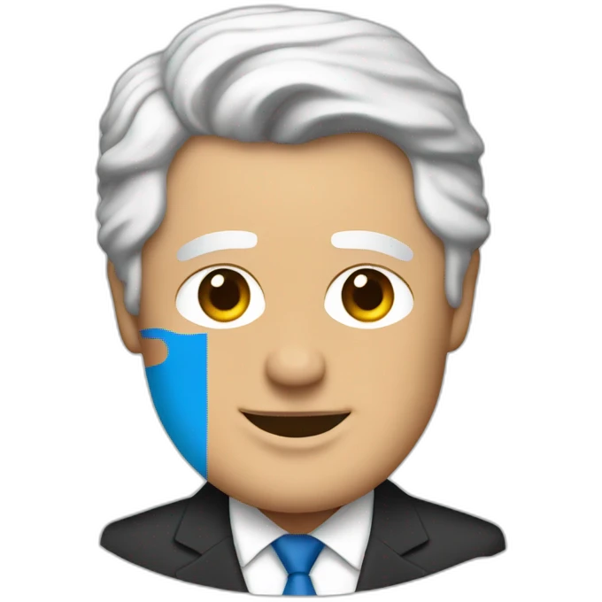 bill clinton with trans flag emoji