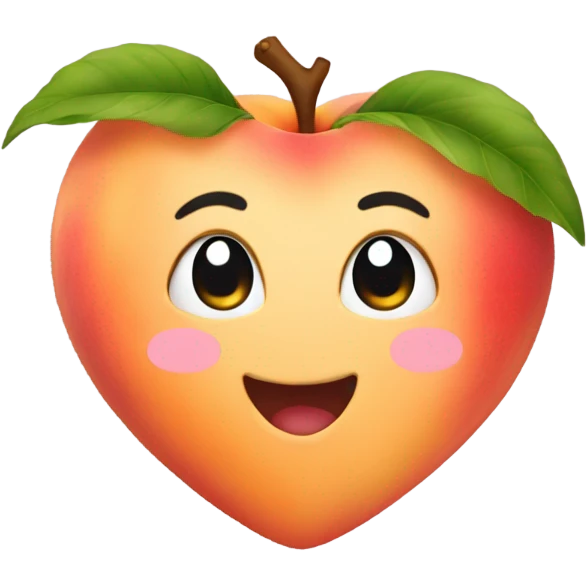 peach heart emoji