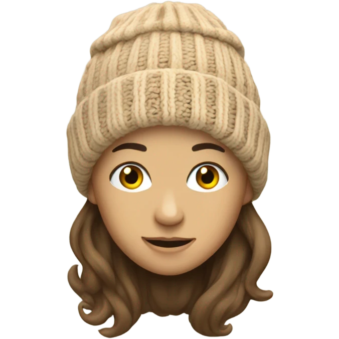 Beige beanie emoji