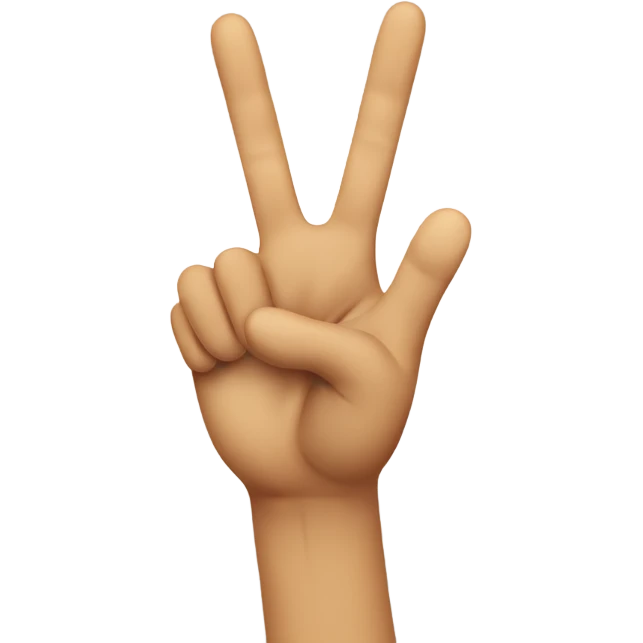 Happy face putting up the peace sign emoji