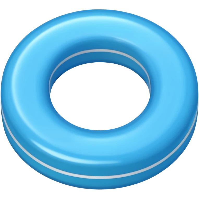 blue ringed-shaped candy with oval inside emoji