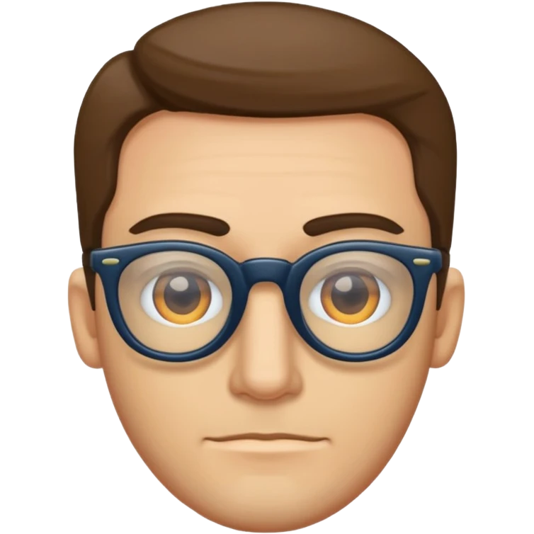 CEREBRO ANIMADO SEÑALANDO, USA LENTES emoji