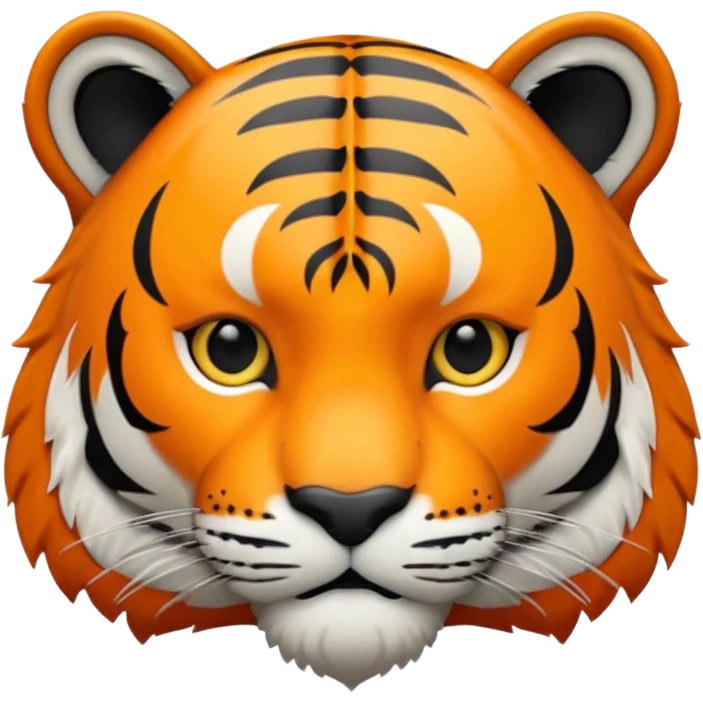 a tiger on black and white emoji