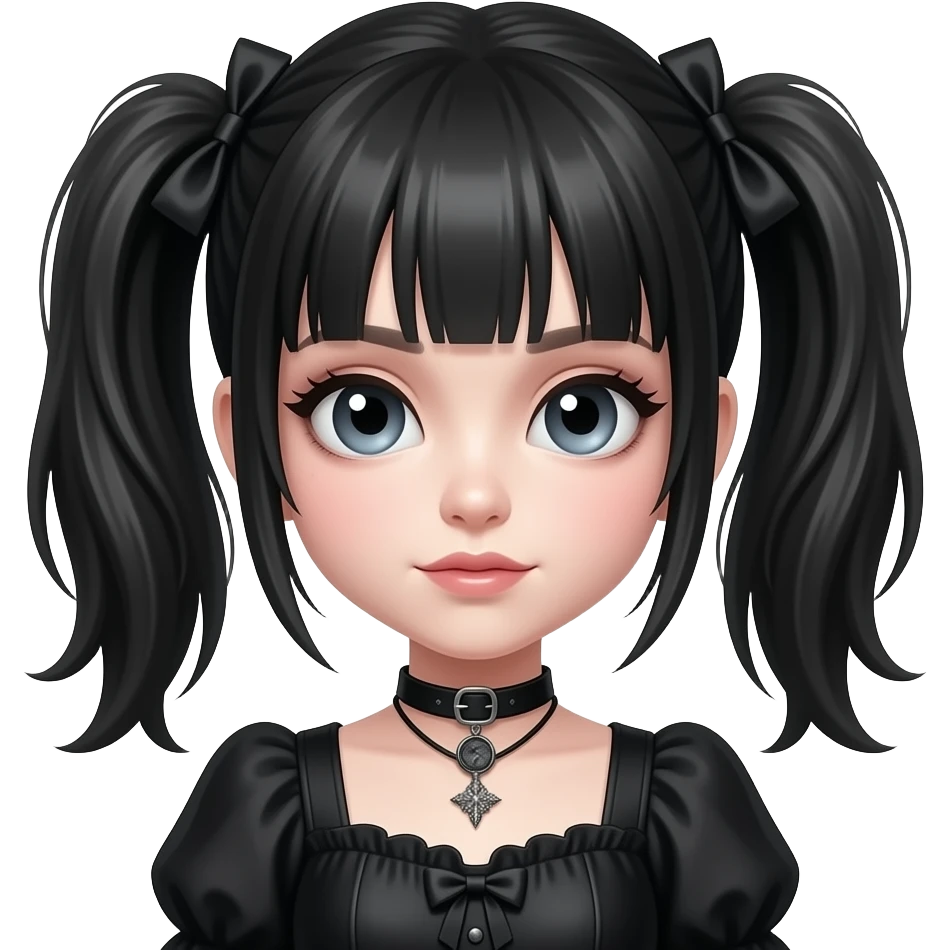 Goth girl emoji