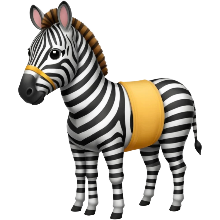 Zebra with underwear emoji  emoji