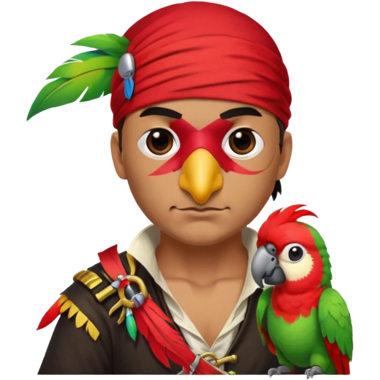 pirate and parrot emoji