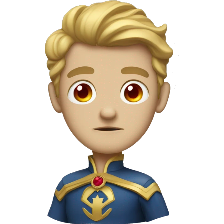 super homelander from "the boys" series with red eyes  emoji