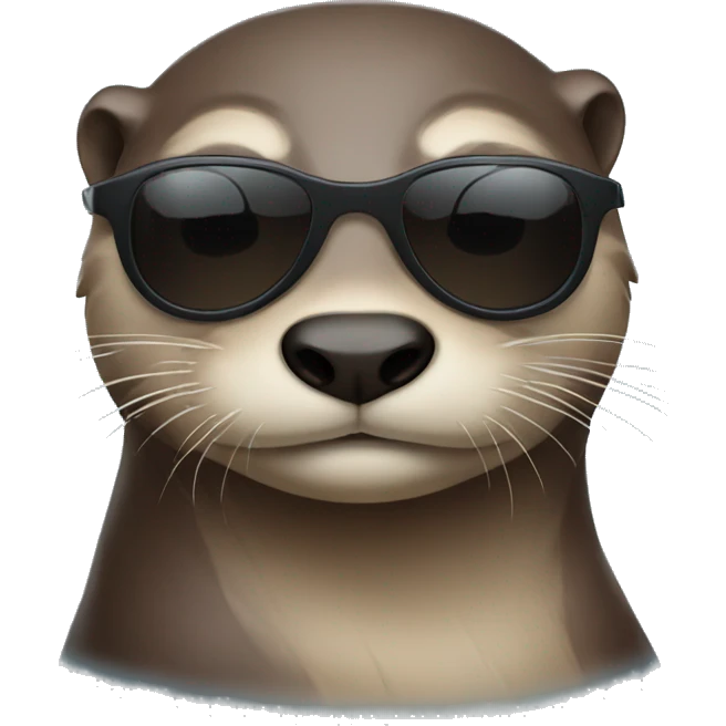 Otter with sunglasses  emoji