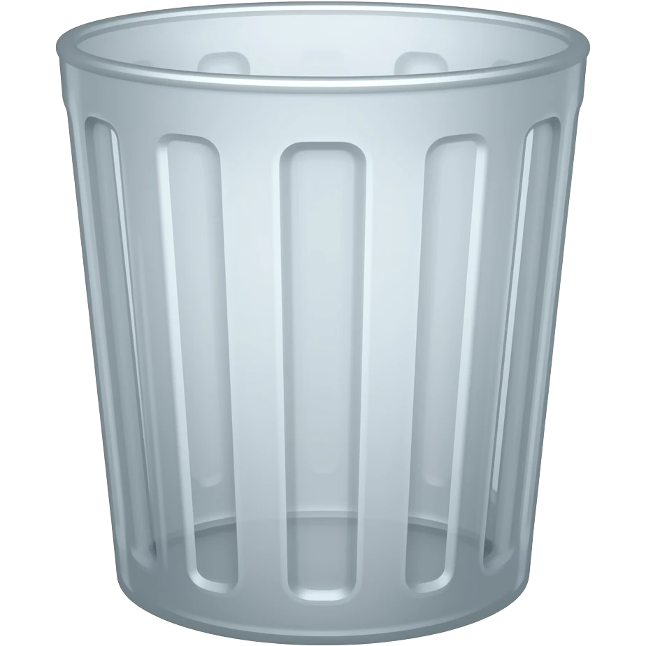 simple minimal trash easily recognizable Trash can emoji emoji