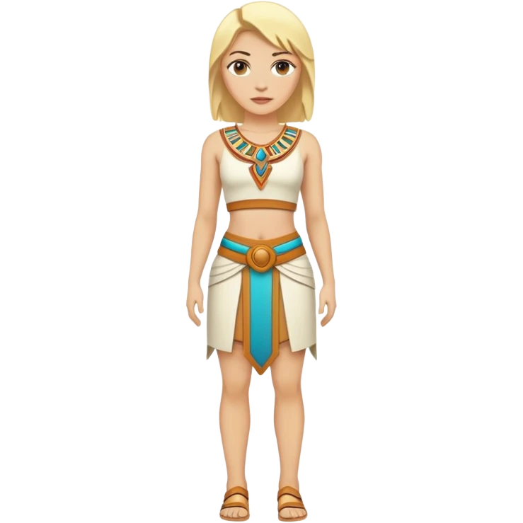 BLOND Aztek full body woman emoji