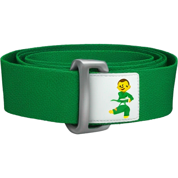 Green judo belt tied emoji