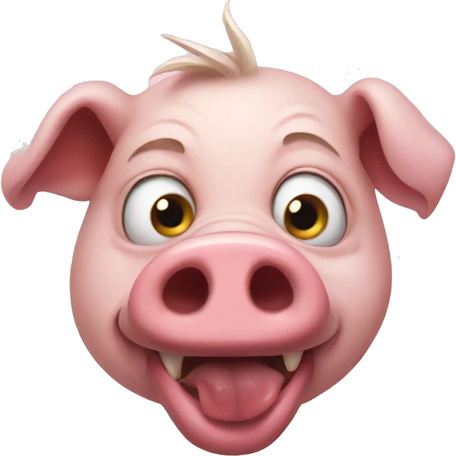 freaky pig emoji