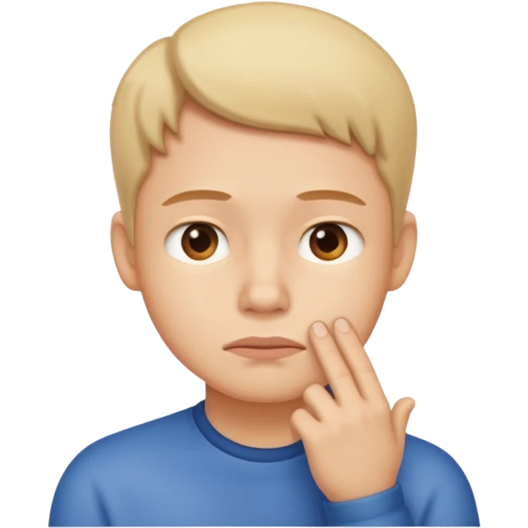 Persona indecisa rascándose la barbilla. emoji