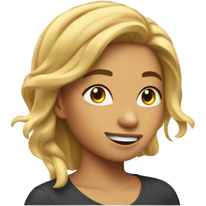 Girl flipping her hair emoji