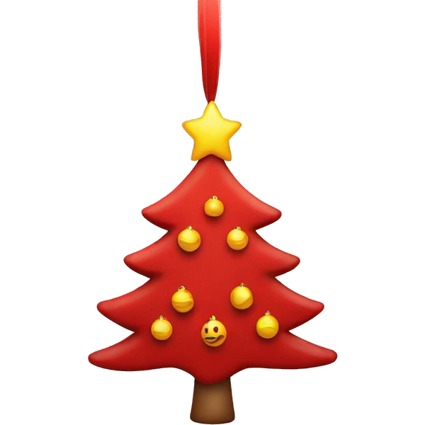 decorations on the Christmas tree of red color layers emoji