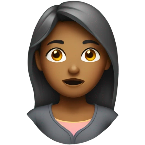 girl sweating  emoji