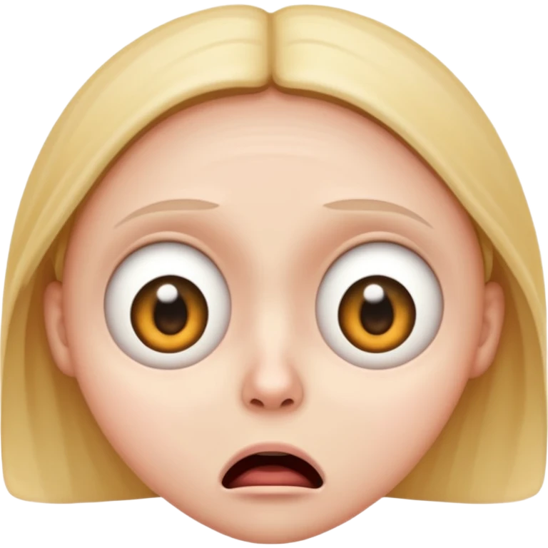Scared face emoji with eyes looking in opposite directions  emoji