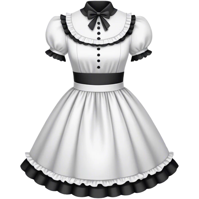 Black and white maid dress emoji